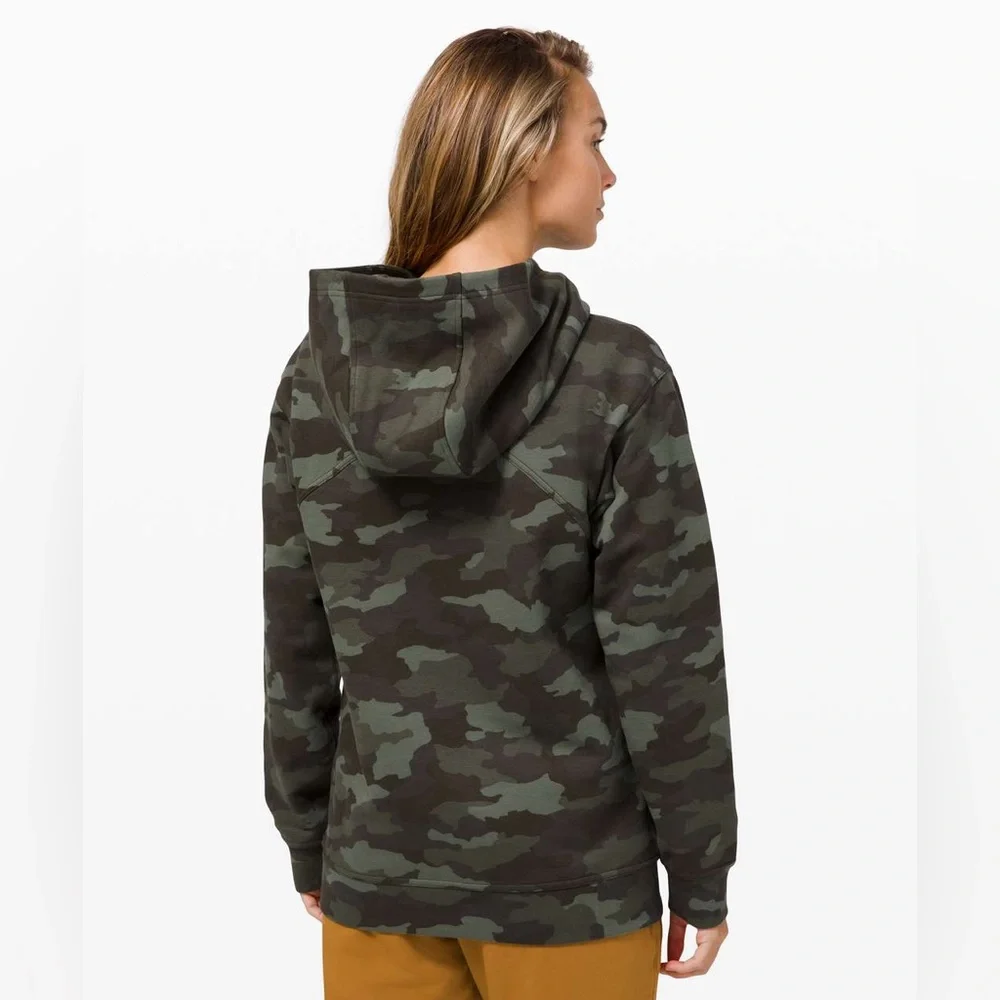 Lululemon All Yours Hoodie *Fleece Heritage 365‎ Camo Green Twill Multi Size 8